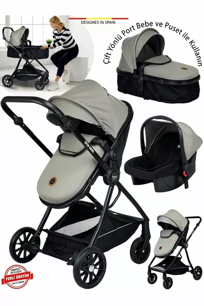 Qool 6-in-1 Reise-Babysystem-Kinderwagen mit beidseitiger Nutzung