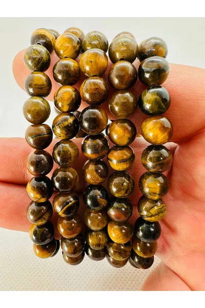 حجر طبيعي - سوار عين النمر - الشجاعة - الثقة بالنفس - القوة - السعادة - للجنسين 1 قطعة