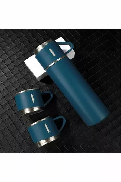 إكرليسيا.3 ترمس بفنجان، ترمس من الفولاذ المقاوم للصدأ، ترمس مع حقيبة عزلة حرارية هدية نانوبرو