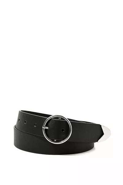 Ceinture en cuir synthétique noir 