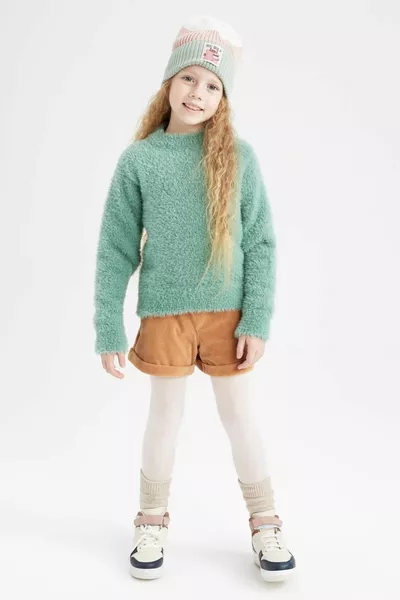 سترة برقبة دائرية للفتيات