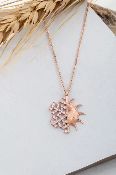 Sterling Silver Snowflake - Sun Necklace