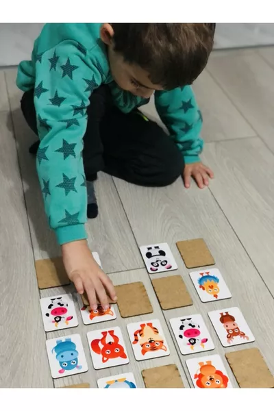 Intelligenz-Karten-Memory-Spiel Holzlernspiel Montessori-Spiele