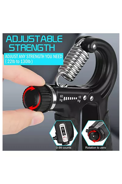 Top Quality Original Hand Grip with Meter 1 kg - 5 kg Adjustable Hand Grip Wrist Muscle Strengthener