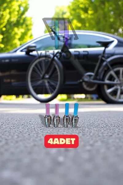 2 paires (4 pièces) de lampes à capteur de mouvement pour valves, LED lumineuses pour vélo, voiture et moto