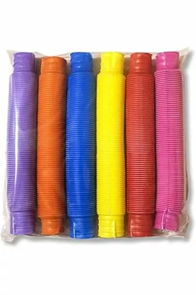 Tubi Divertenti Pieghevoli Pop da 6 Pezzi