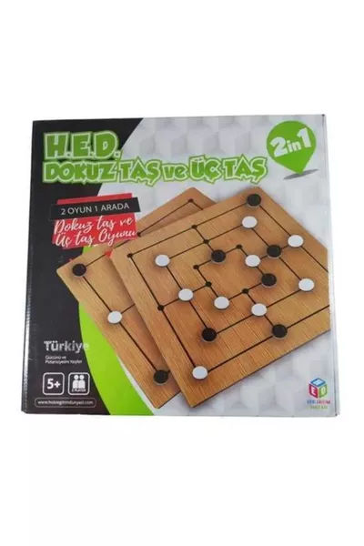 Giochi di intelligenza, logica e strategia in legno 9 pezzi, 3 pezzi 1 scatola 2 giochi 5 MM