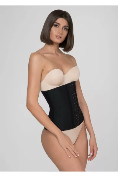 Tvigoso Model 4 Hook-and-Eye Fastener Shaper, Tightening, 3-Zone Effect, Non-Strap Latex, Black Color