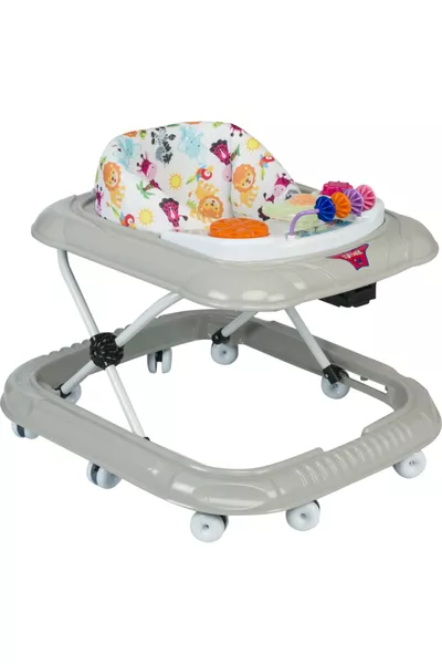 عربة أطفال موسيقية ببيبي ديدو الموسيقية للمشي، رمادية عنكبوت