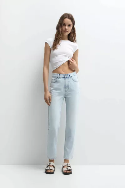 عالية الخصر أمي تناسب الجينز