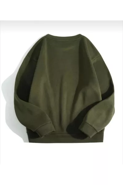 سويت شيرت أزرق مطبوع لوس أنجلوس نسائي واسع