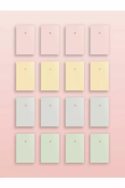 Комплект бележници Notebook от  броя, пастелен комплект бележници, безлинеен бележник, , см