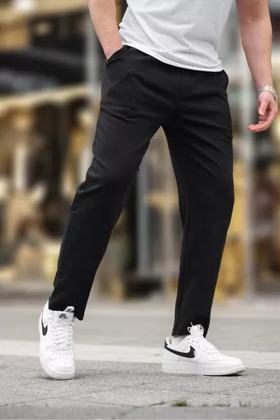 Zwarte Rechte Herenbroek 