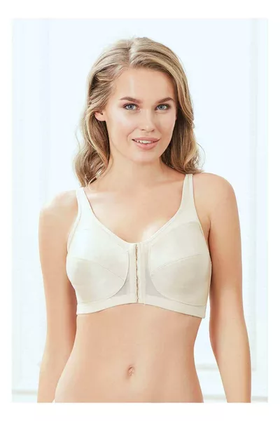 Women's Shaping Minimizer Wireless Non-Padded Front-Opening Back-Supported Medical Bra