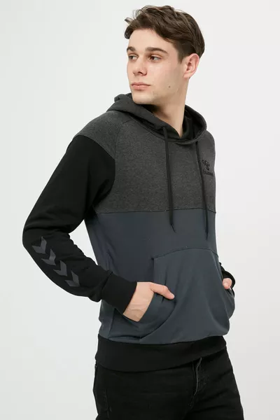 سويت شيرت رجالي رمادي بغطاء رأس من فريد