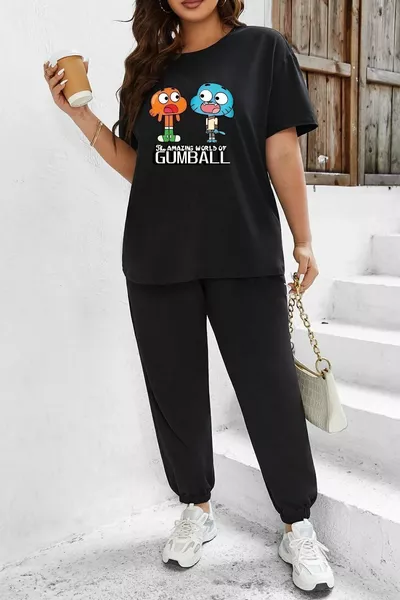 Унисекс спортивный костюм с принтом Gumball, 2 предмета