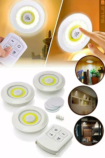  LED-spotlamp op afstandsbediening, draadloos op batterijen, nachtlampje, keukenkastverlichting, kastverlichting