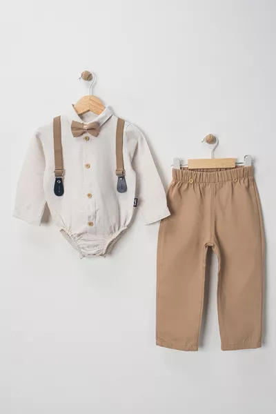 طقم رومبير وقميص للجنس الذكوري من كولمار مزين برسوم للرضع بمناسبة العيد