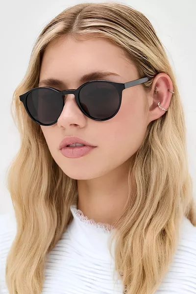 Bernard Unisex Kemik Oval Siyah Güneş Gözlüğü