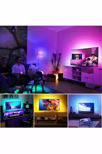  Телевизионная задняя RGB светодиодная лента (USB) 3 м с пультом управления