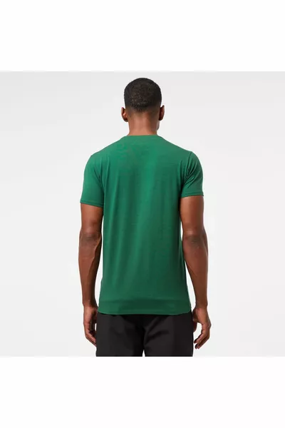 تي شيرت رجالي سليم فيت بياقة كرو أخضر غامق