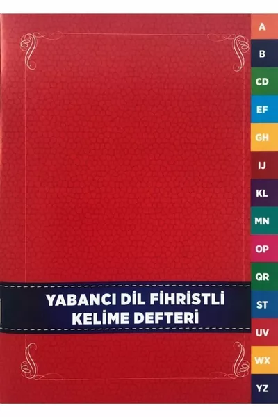 Foreign Language Vocabulary Notebook with Indexed Cardboard Cover