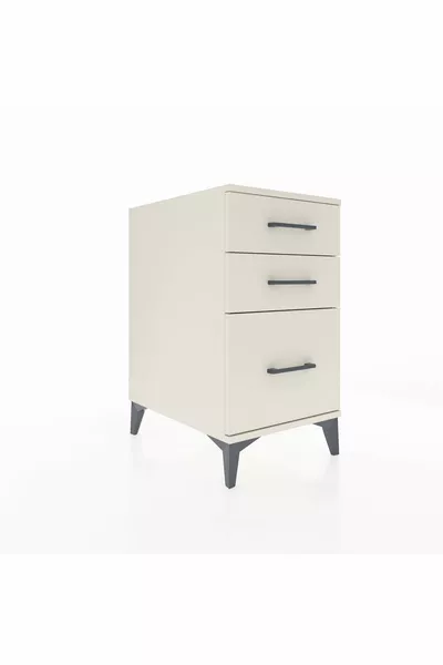 خزانة كرونوس ب٣ أدراج بلون حجر القمر