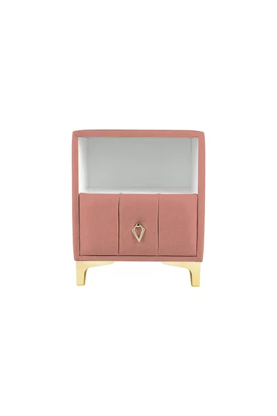 خزانة جانبية مفردة من الذهب مع رف