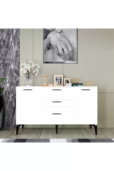 خزانة ألماتا متعددة الاستخدامات، كونصول حديث، خزانة مطبخ، كومود