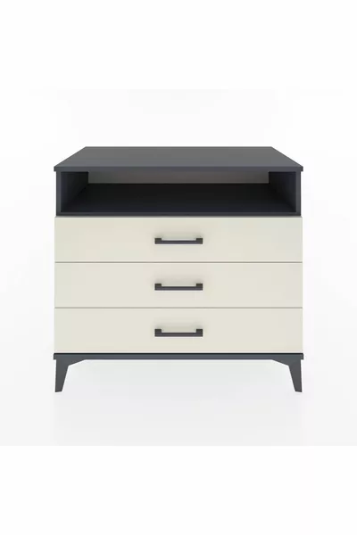 خزانة هايبرين بدرج واحد و3 أدراج أنثراسيت-حجر رملي