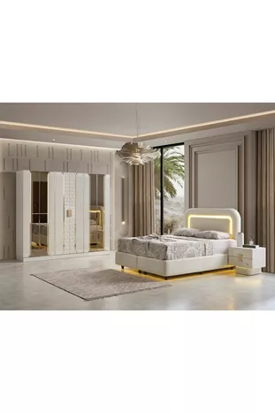 ENSEMBLE DE CHAMBRE À COUCHER MERLİN MDF