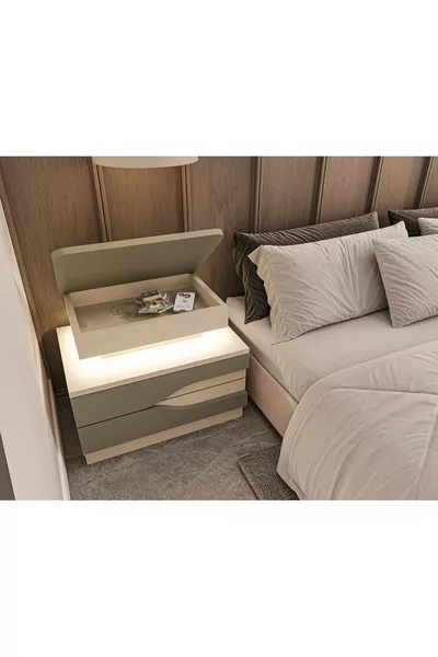 Nachtkastje met NFC-kaart en verborgen vakjes