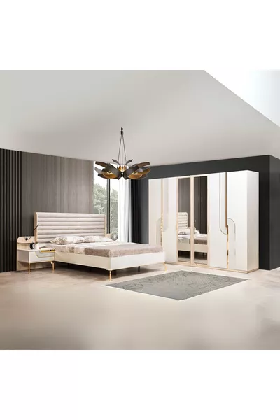 غرفة نوم يورييل (خزانة-دولاب-كومودين-سرير)