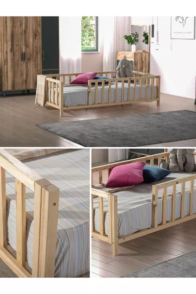 Pera Ahşap Montessori Karyola