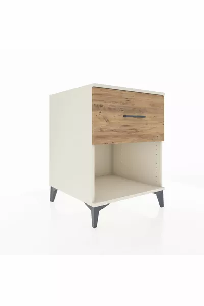 خزانة كرونوس ذات درج واحد من حجر القمر والصنوبر