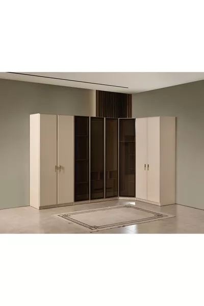 طقم غرفة نوم لاتيه 8 أبواب