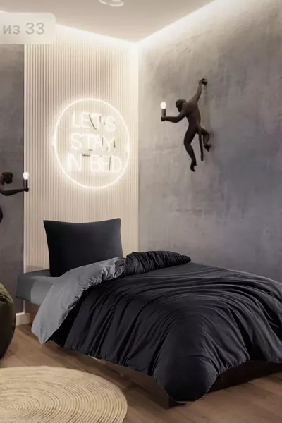 Single Bed Duvet Cover Set with Fitted Sheet