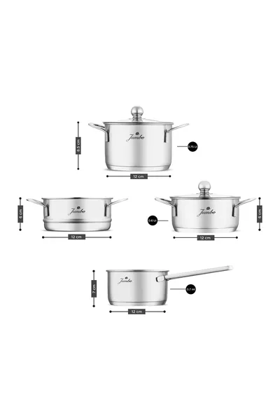 طقم أواني طهي من الفولاذ الصغير من 6 قطع للأطفال