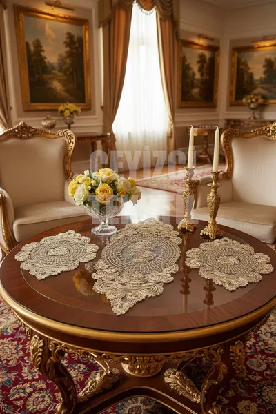 Гостиная, спальня 3 предмета, скатерть для стола, скатерть для журнального столика, комплект из 3 предметов для комнаты