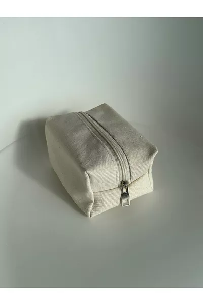 مجموعة سوا كوليكشن المكونة من 3 قطع حقيبة يد وكتف نسائية من القماش مع إغلاق بزر، حقيبة مكياج