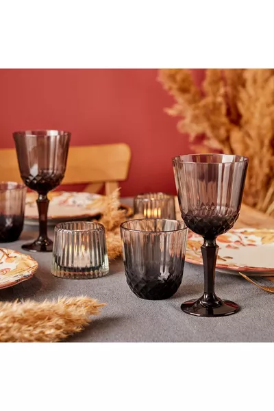 Набор из 6 бокалов Colore Kesme антрацитовый ( мл)