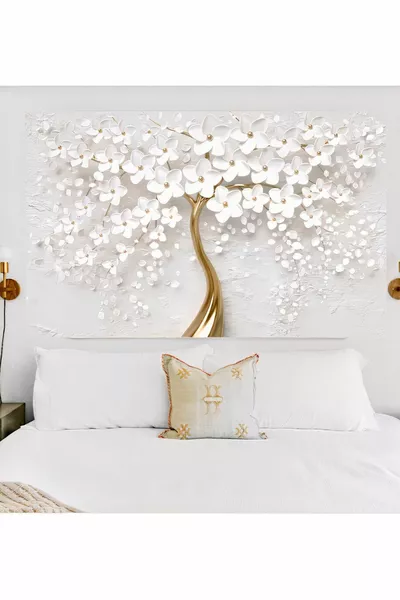 Златна Перла Дърво Декоративна Канвас Стенна Картина