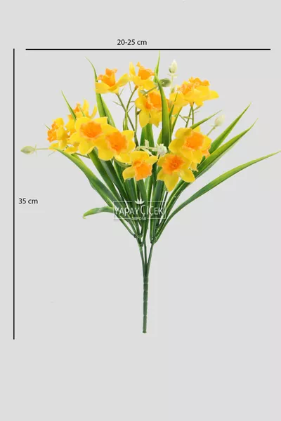 Artificial Bunch of  Daffodils, Wet Texture,  cm, Yellow