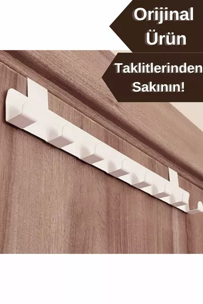 منظم شماعات خلف الباب أمريكي أبيض معدني لتعليق الملابس والمطبخ والحمام B