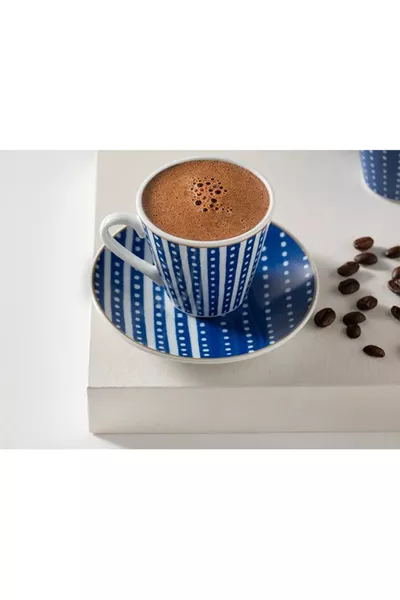 Bellis Порцеланова комплект от 4 части за 2 души за кафе,  мл, тъмен син