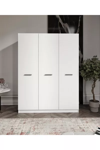 % Mdf 3 Kapaklı Bazalı 9 Bölmeli Yüklük-dolap Tamamen Mdf Dolap