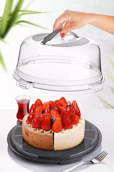 Cloche à gâteau anthracite
