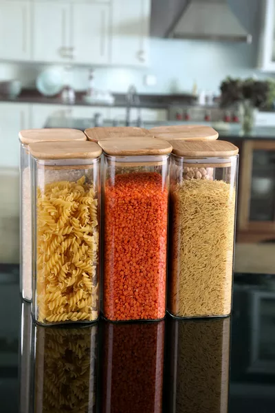 مجموعة بهارات فاخرة مفرغة من الهواء بسعة  مل مع غطاء مربع من الخيزران، 6 قطع