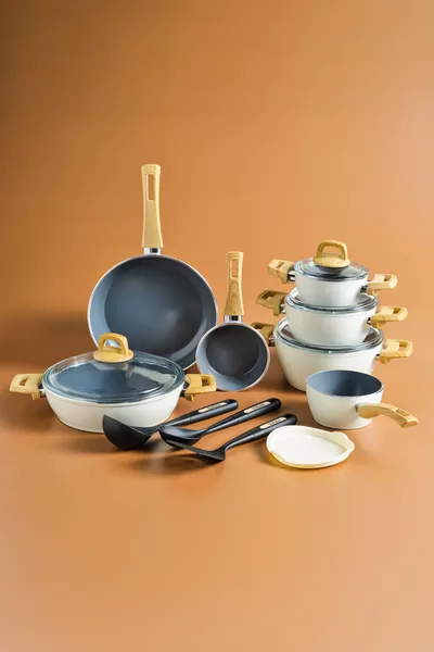 Set di Pentole e Padelle X Refika Swiss Crystal  Pezzi Creamy