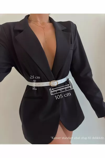 Damenhose Gürtel mit ovaler Schnalle, Jackettgürtel, Kleidgürtel, Hemd Gürtel